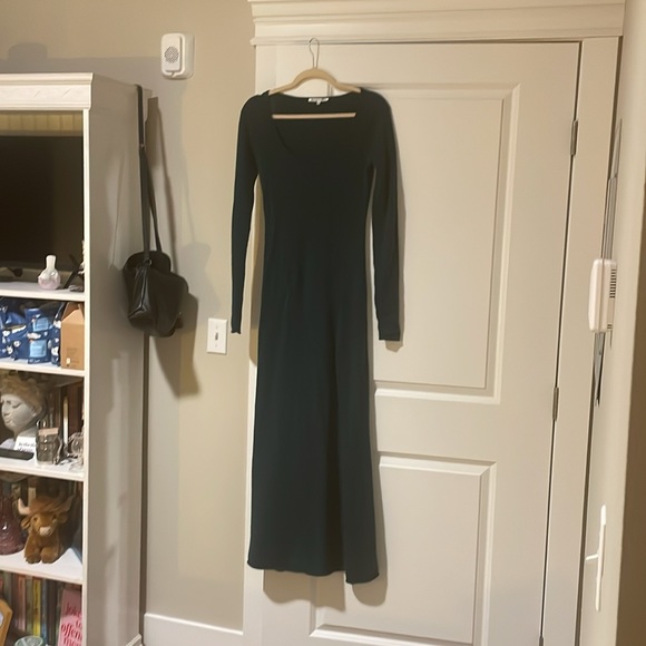 Reformation Jennita Cashmere Dress in Sycamore Gren - Picture 2 of 6